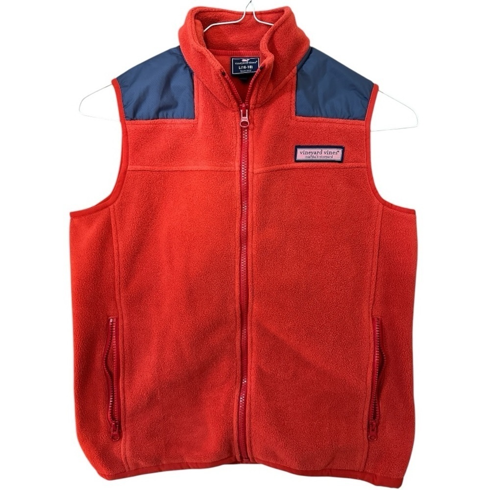 Vineyard Vines Boys' Harbor Fleece Full-Zip Vest Size Large (16-18)